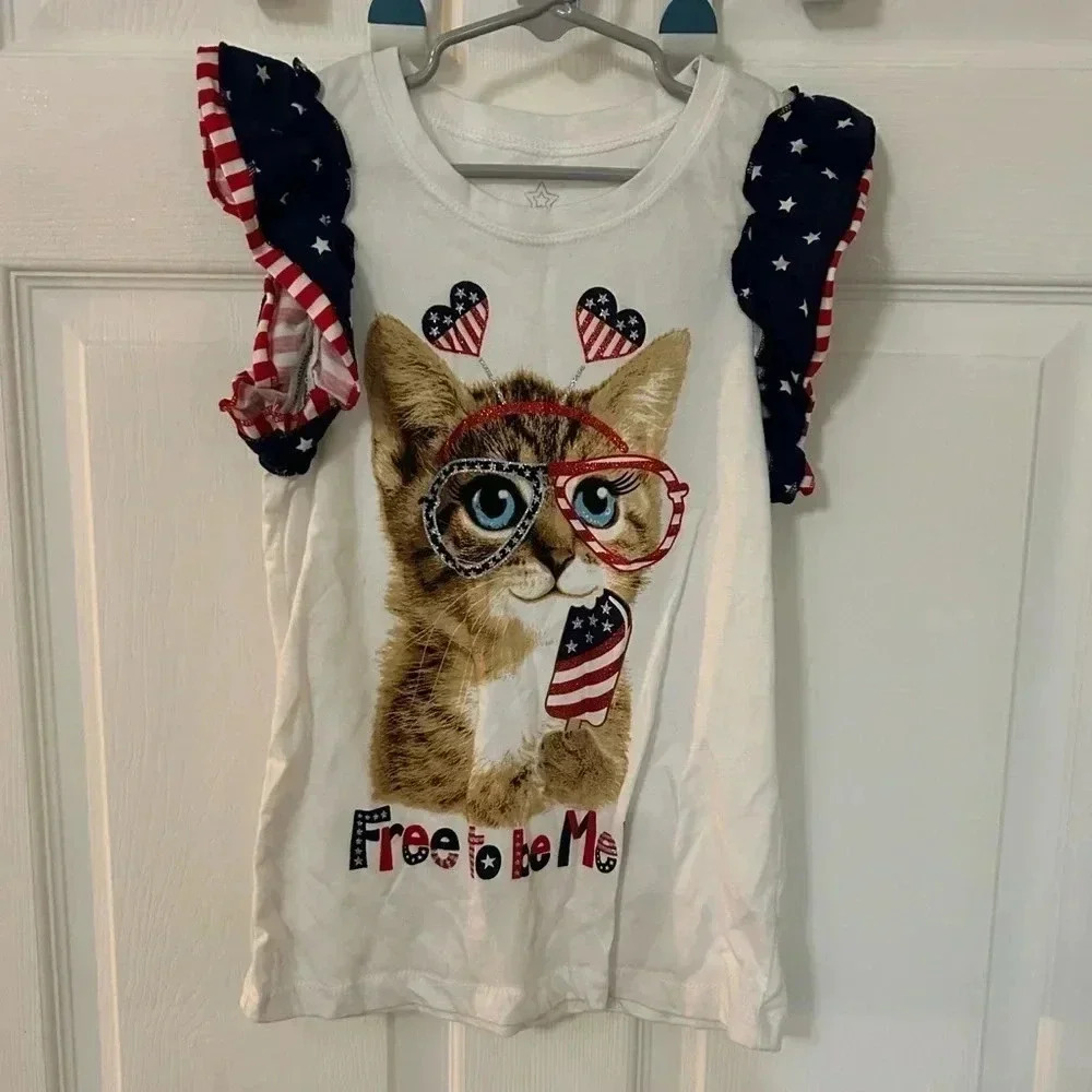 Free to be‎ me girls cat short sleeve